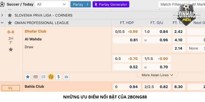 2bong88 Là Gì? Cập Nhật Thông Tin Mới Nhất - nhung uu diem noi bat cua 2bong88 Những điểm nổi bật của 2bong88
