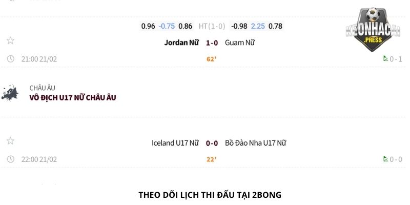 2bong Là Gì? Giới Thiệu Thông Tin Mới Nhất Về Trong Bóng Đá - theo doi lich thi dau tai 2bong la gi Theo dõi lịch thi đấu tại 2bong là gì?